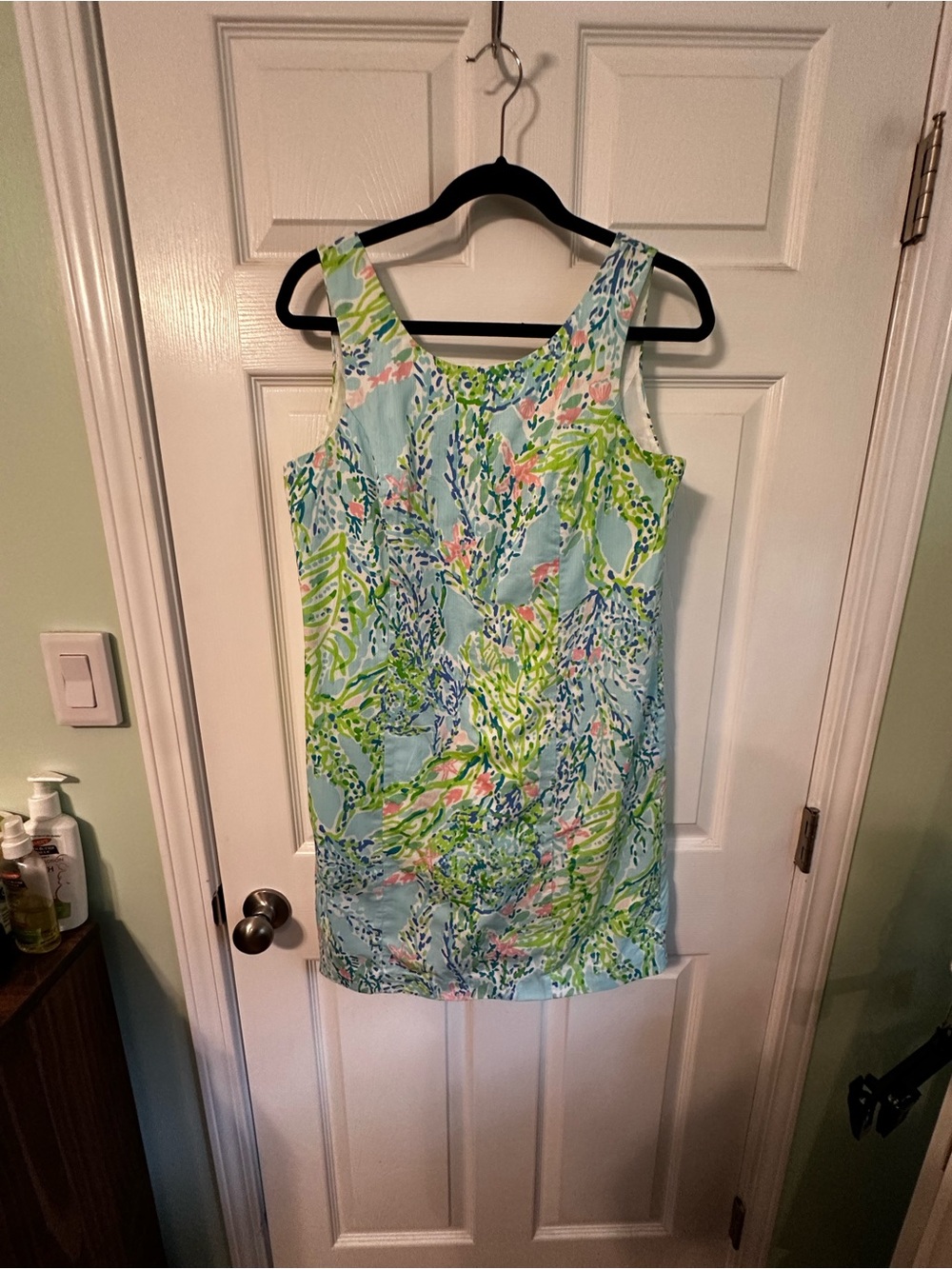 Lilly Pulitzer Blue, Green and Pink Floral Shift Dress